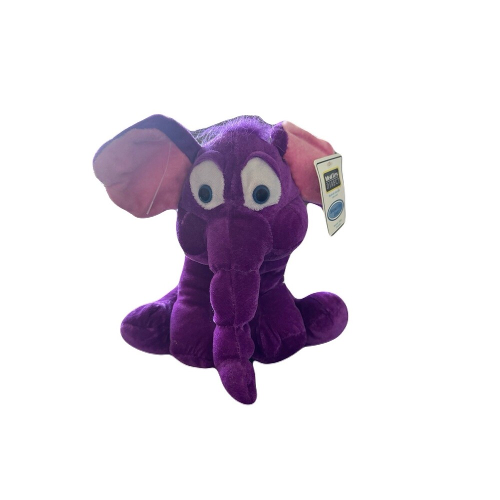 Vintage Dr Seuss “The Nose Book” Purple Elephant Plushie with Original Tag